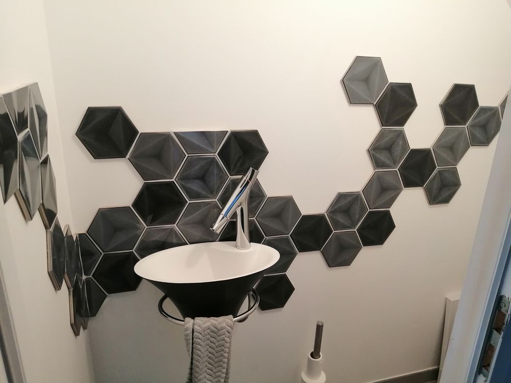 Fa�ence int�rieur hexagonal Aubade 130 Brest (29)