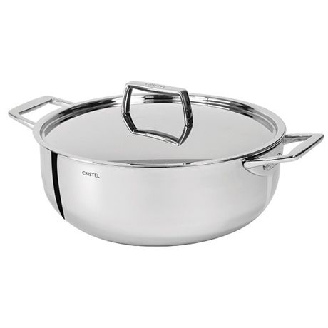 Faitout Avec Couvercle Inox Castel'pro 24 Cm Cristel 90 Brech (56)