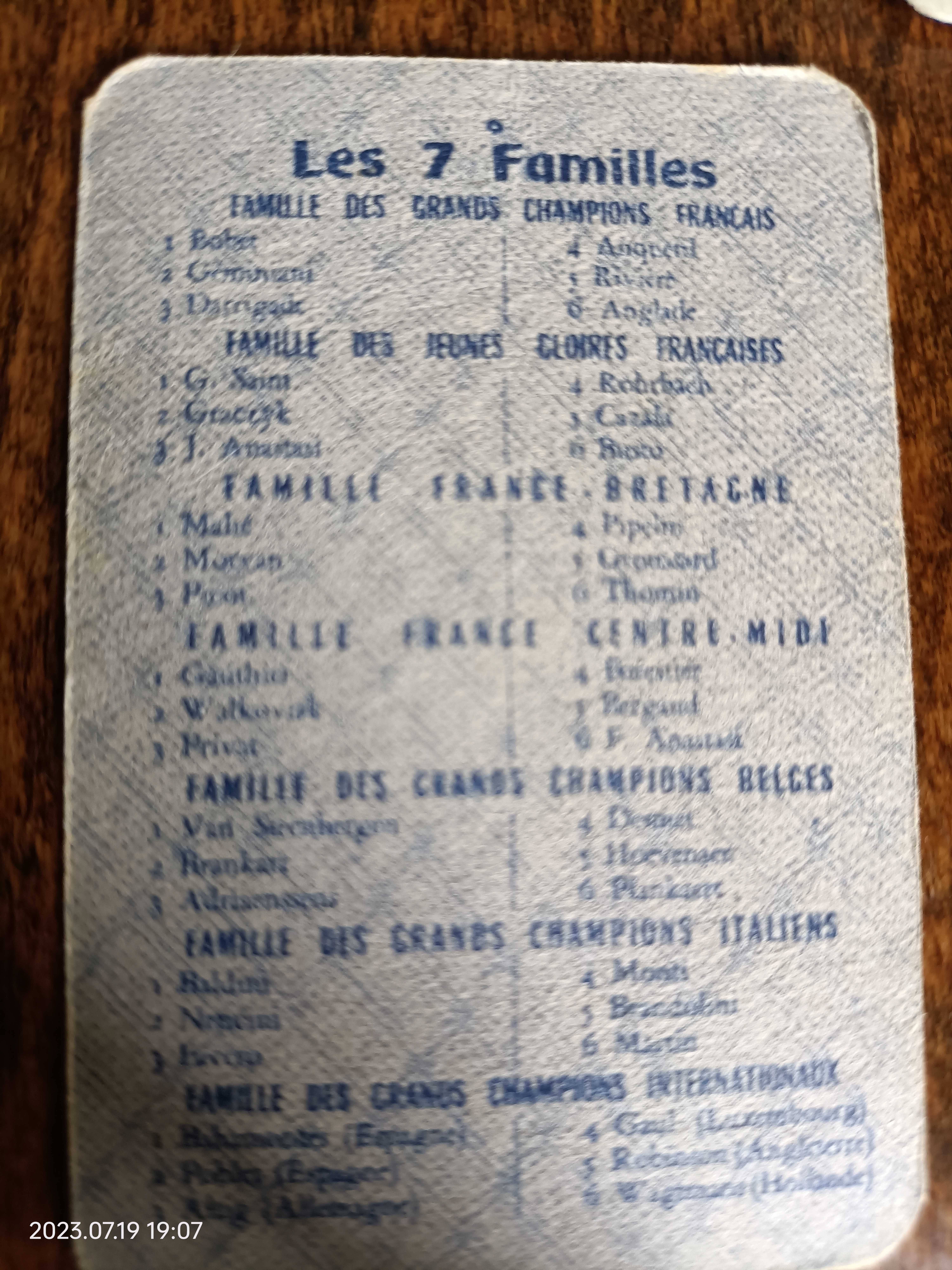 les 7 familles champions cyclistes  ann�e 1950 1960. 60 Tignes (73)