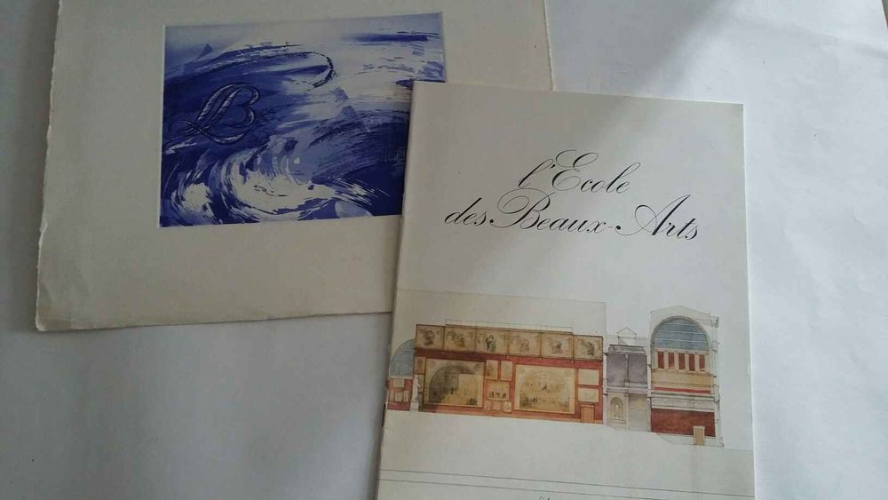 Fascicule de l'�cole des beaux arts de Paris, et une litho 10 Saumur (49)