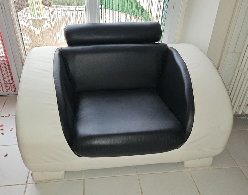 Fauteuil blanc noir 80 Saint-Aubin-le-D�peint (37)