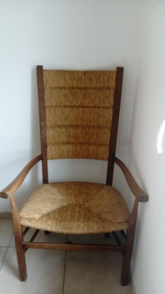Fauteuil bois et paille 50 Allassac (19)