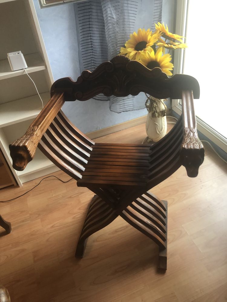 fauteuil bois sculpt� pliable 95 Longjumeau (91)