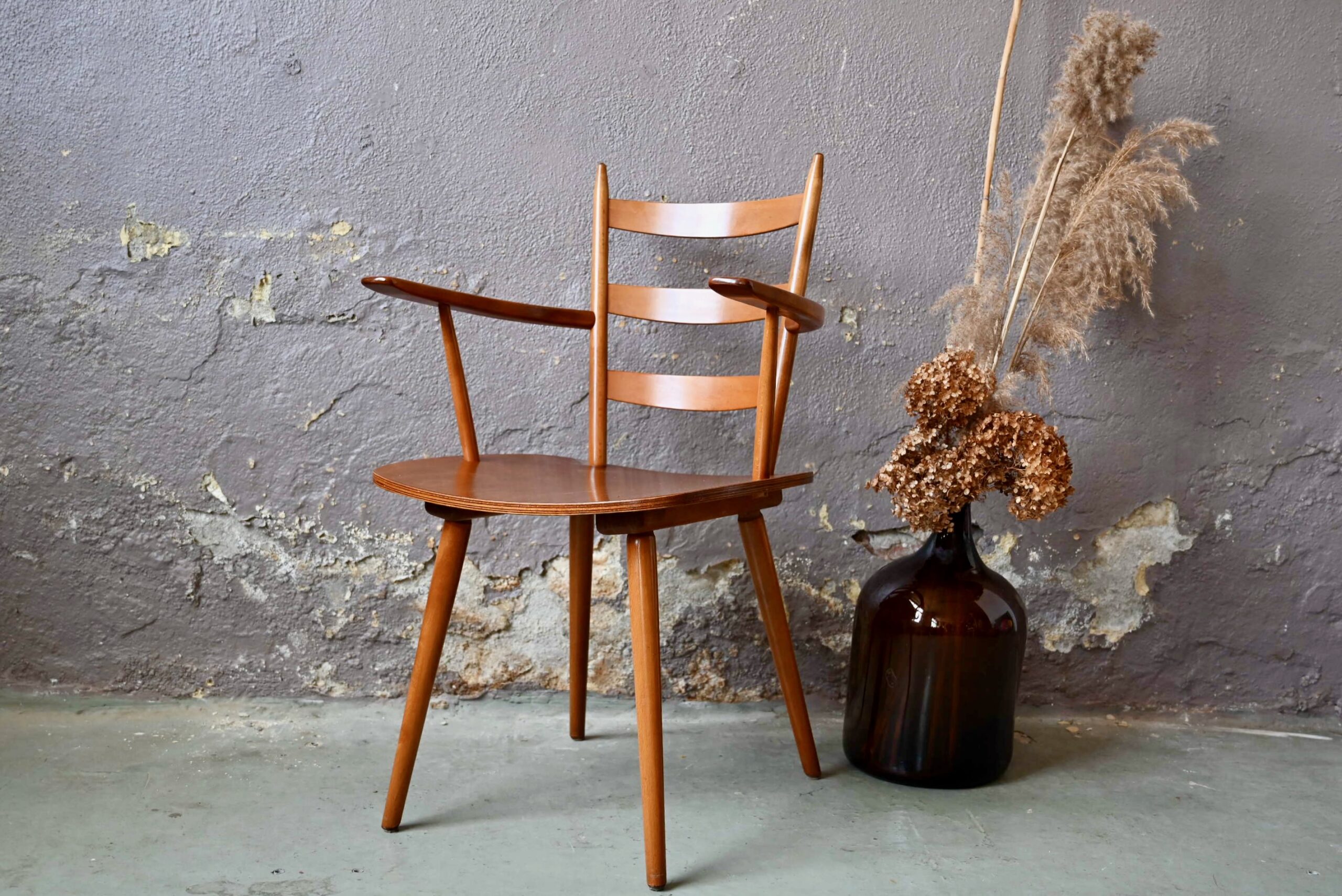 Fauteuil de bureau Hiller en bois de h�tre style vintage 220 Wintzenheim (68)