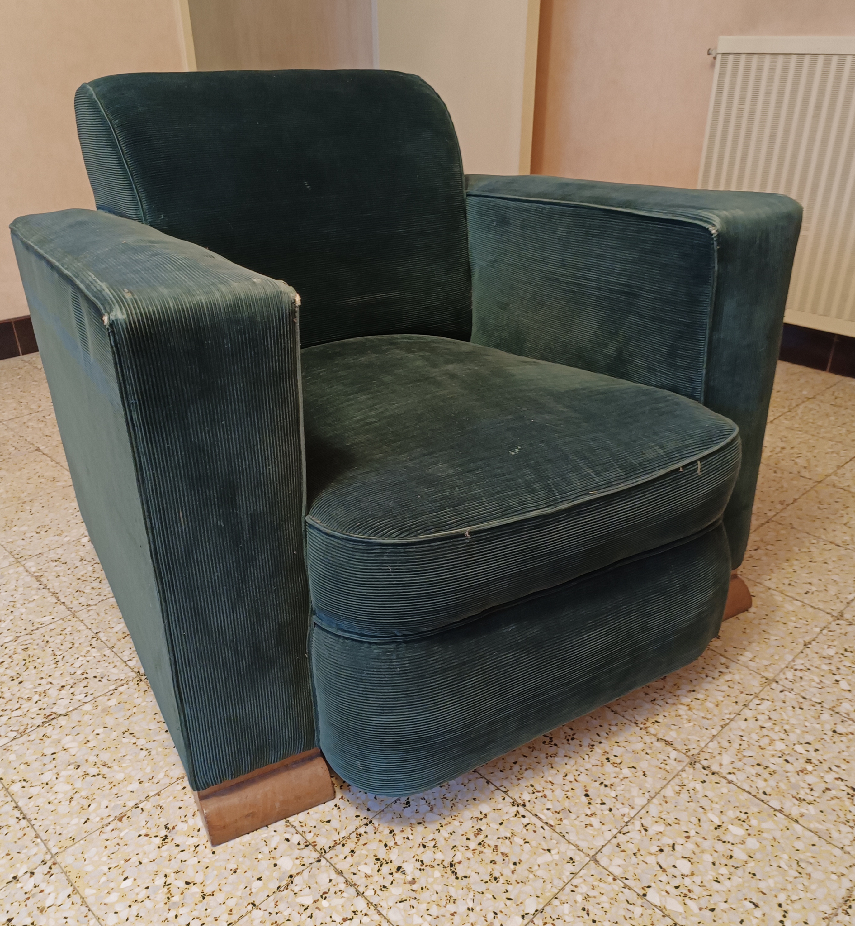 Fauteuil Club en velours 100 Saint-Georges (62)