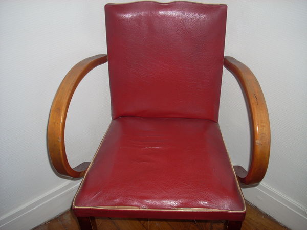 4. FAUTEUIL   CUIR ANCIEN   200� les 4 200 Fontainebleau (77)