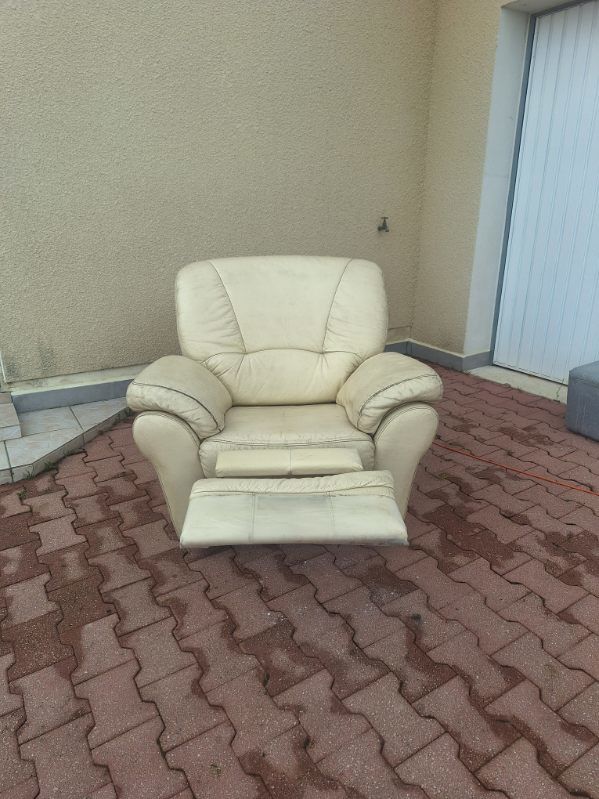 fauteuil cuir blanc design 70 Dax (40)