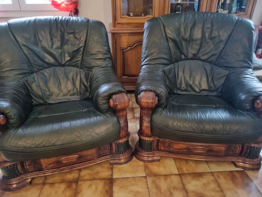 Fauteuil  CUIR ET BOIS 45 Frontenex (73)