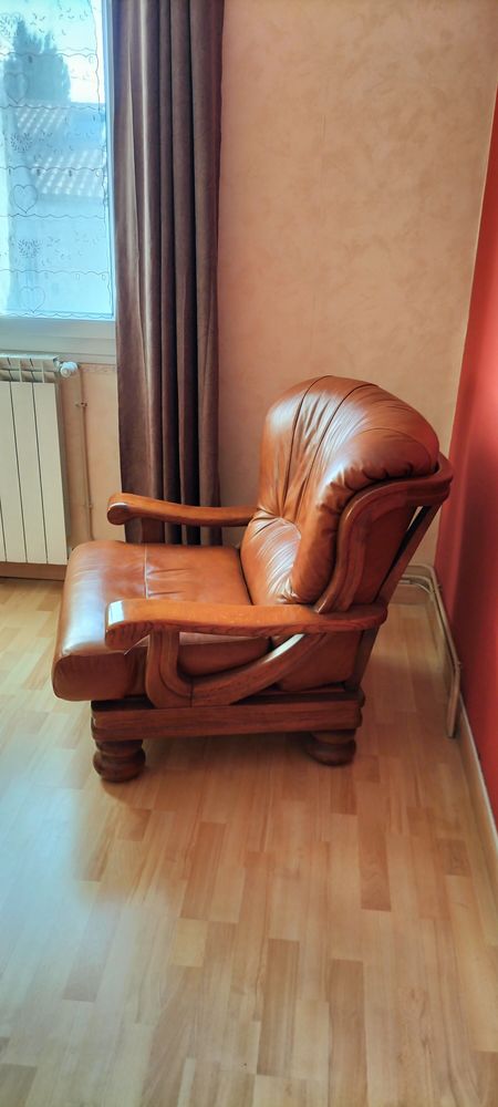 Fauteuil cuir marron 0 La Ciotat (13)