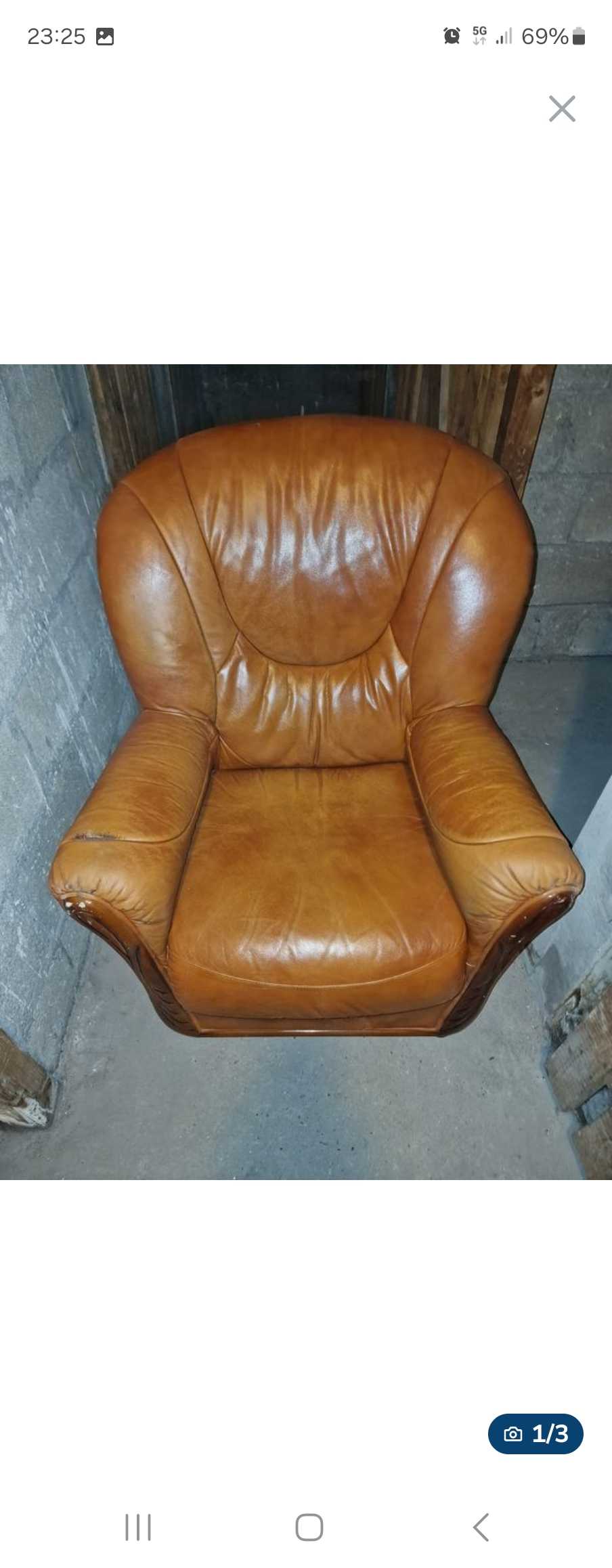 fauteuil en cuir marron 60 Paris 17 (75)