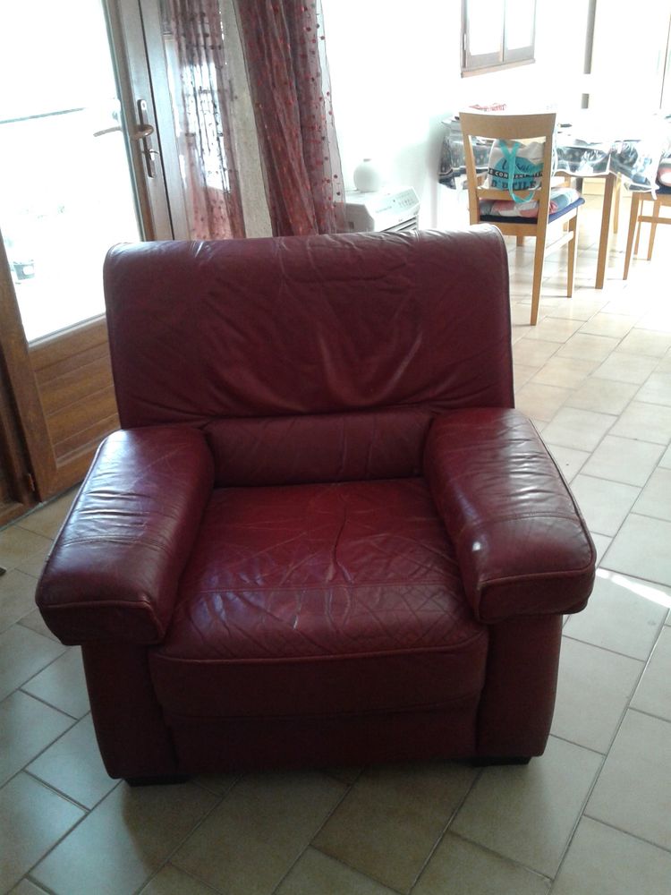 FAUTEUIL EN CUIR ROUGE 70 Montpellier (34)