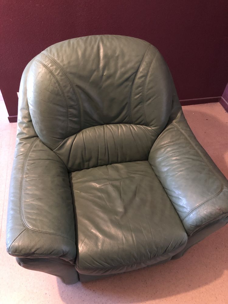 FAUTEUIL CUIR VERT 15 Colmar (68)