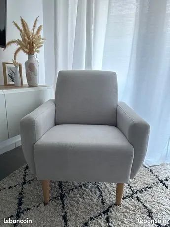 Fauteuil gris en tissus 110 Rosny-sous-Bois (93)