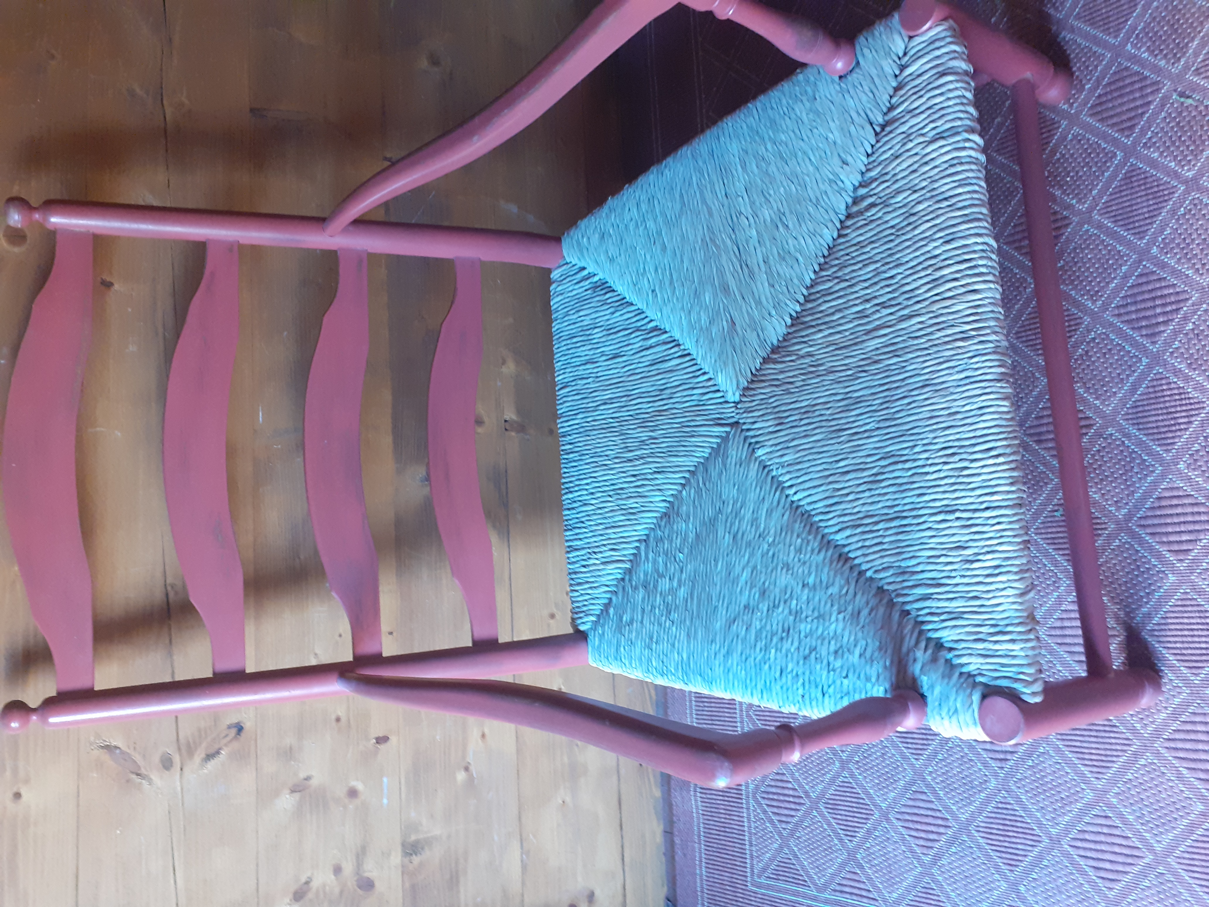 fauteuil hetre et assise paille 95 Domancy (74)