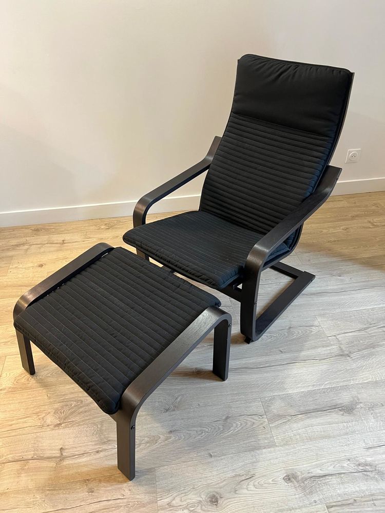 Fauteuil Ikea POANG + repose pieds 75 Lyon 2 (69)