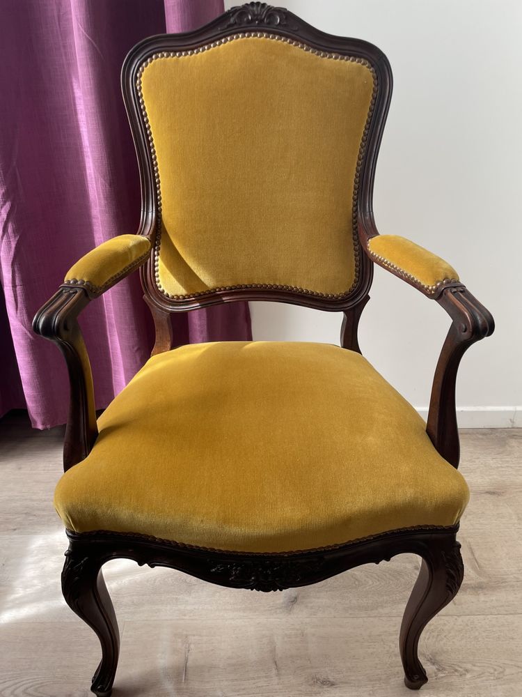 Fauteuil Louis XV en Palissandre Jaune Velours 150 Lognes (77)