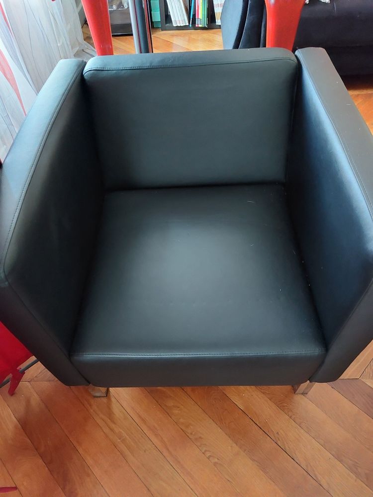 fauteuil noir en simili cuir 60 Vertaizon (63)