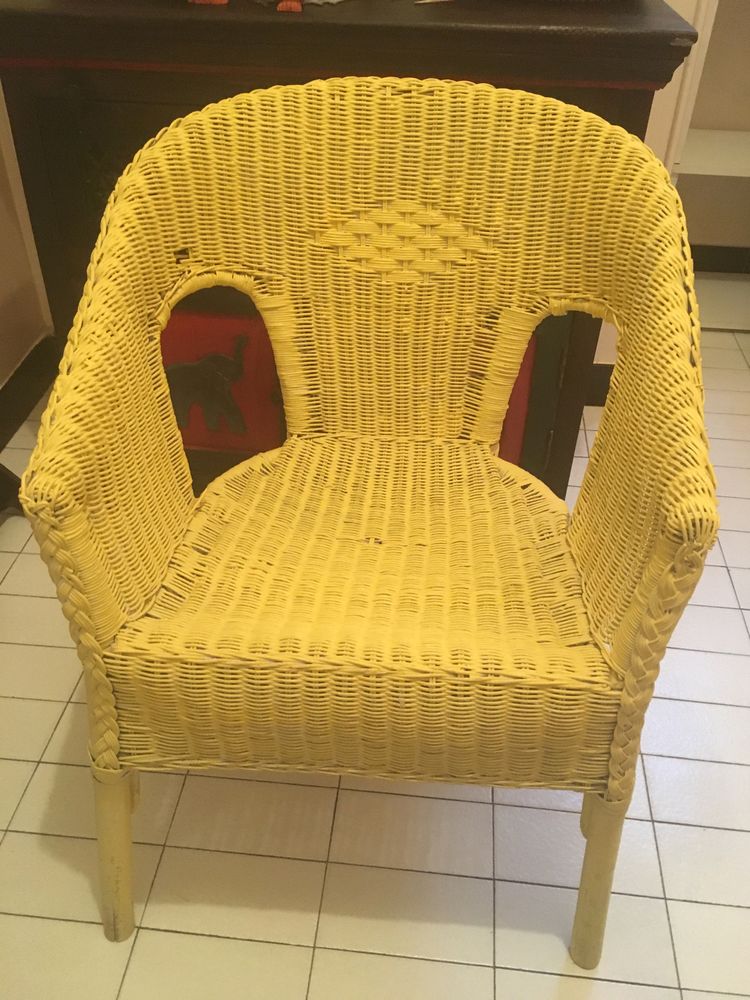 Fauteuil en osier jaune 0 Paris 17 (75)