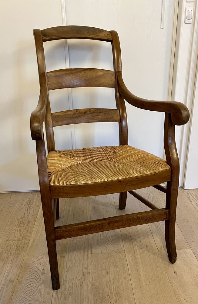 Fauteuil paill� campagnard en h�tre massif 90 Paris 20 (75)