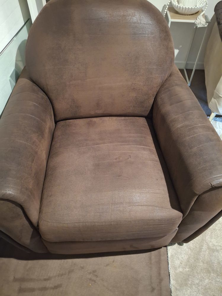 Fauteuil une place maron simili cuir 100 Vitry-sur-Seine (94)