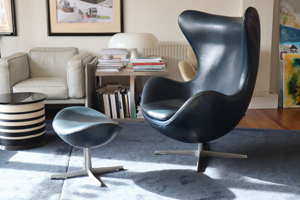 Fauteuil Egg et son repose pied, edition Fritz Hansen 2300 Margny-l�s-Compi�gne (60)