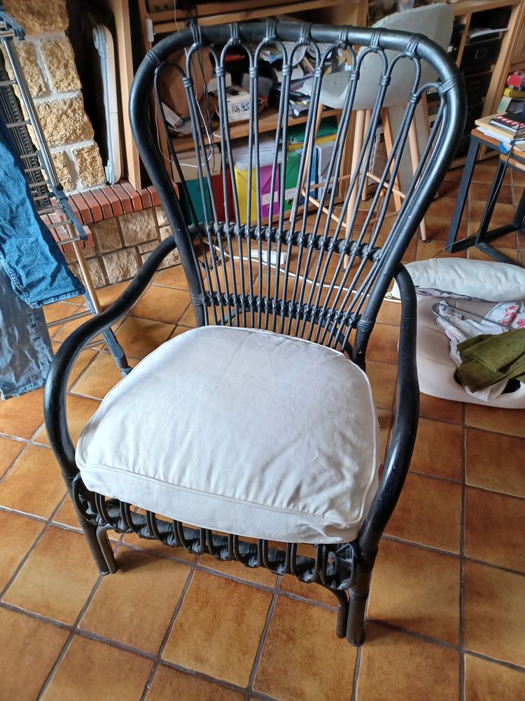 Fauteuil rotin noir 50 Chevry-en-Sereine (77)