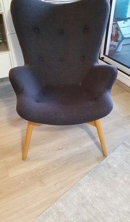 Fauteuil scandinave haut dossier/oreilles - Pieds bois clair 250 Rueil-Malmaison (92)