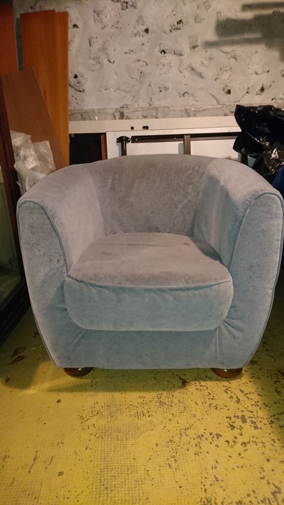 Fauteuil velours bleu gris 50 Damville (27)