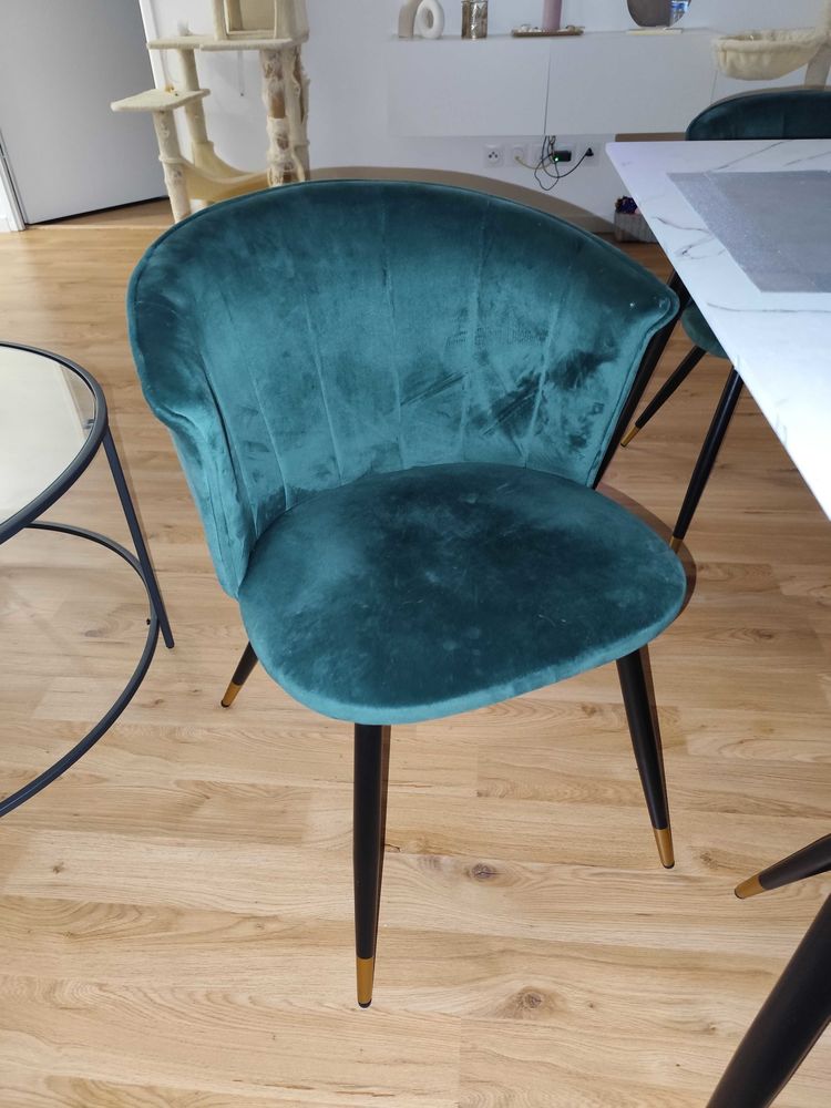lot 3 fauteuil velours vert 90 Savigny-sur-Orge (91)