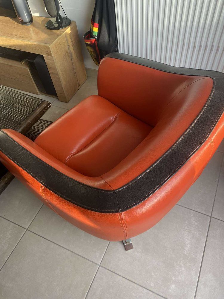 fauteuil  vintage en cuir tr�s bon erat 160 Saint-Jean-de-la-Ruelle (45)