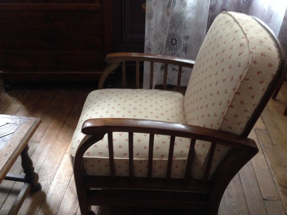 2 Fauteuils anciens ann�e 1920-1930 acajou blond massif 350 Versailles (78)