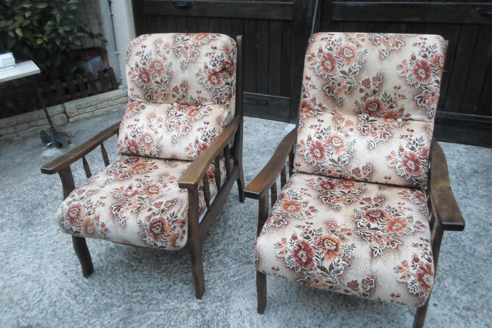lot de 2 fauteuils armature bois velours 90 Am�lie-les-Bains-Palalda (66)