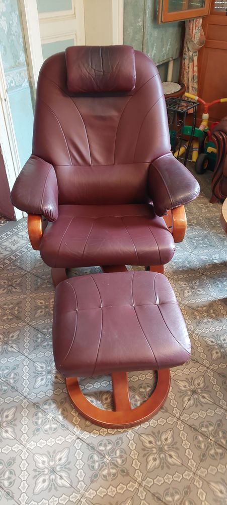 2 Fauteuils cuir avec repose pieds 0 Mercatel (62)