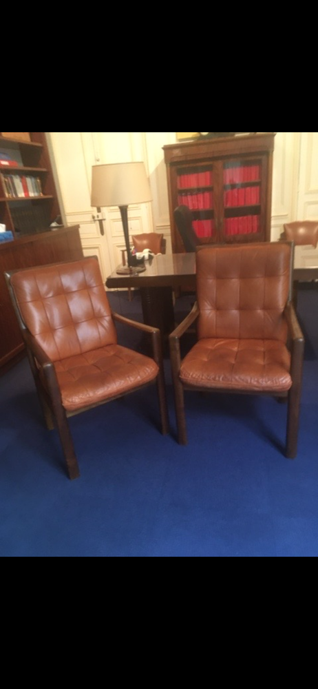 2 Fauteuils cuir style scandinave  200 Paris 1 (75)