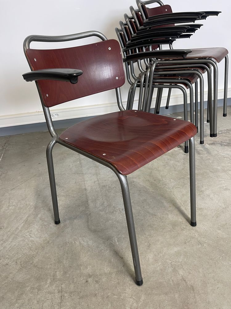 Lot de 6 fauteuils d'�cole gispen acajou paays-bas ann�es 70 840 Lorient (56)