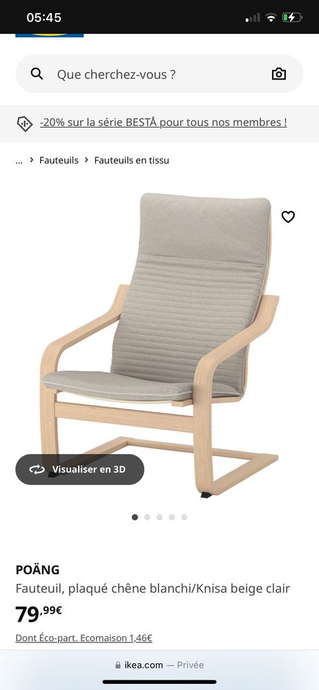 2 fauteuils IKEA confortables gris clair 90 Guebwiller (68)