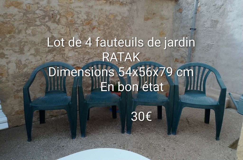 Fauteuils de jardin 30 Bougligny (77)