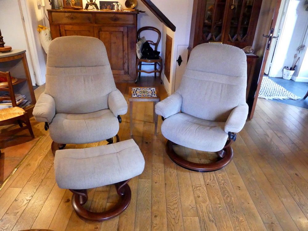 Lot de 2 fauteuils RELAX + 1 repose-pieds STRESSLESS 600 Luz-Saint-Sauveur (65)