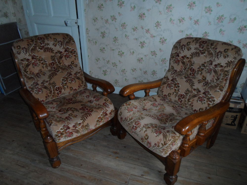 2 FAUTEUILS RUSTIQUE EN CHENE MASSIF 90 Saint-Quentin (02)