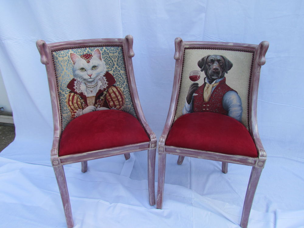 2 FAUTEUILS Style Empire Col de Cygne 180 Cadaujac (33)