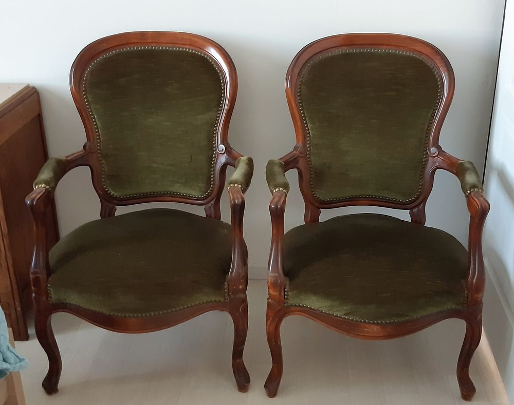 Lot de 2 fauteuils vintage 50 Chagny (71)