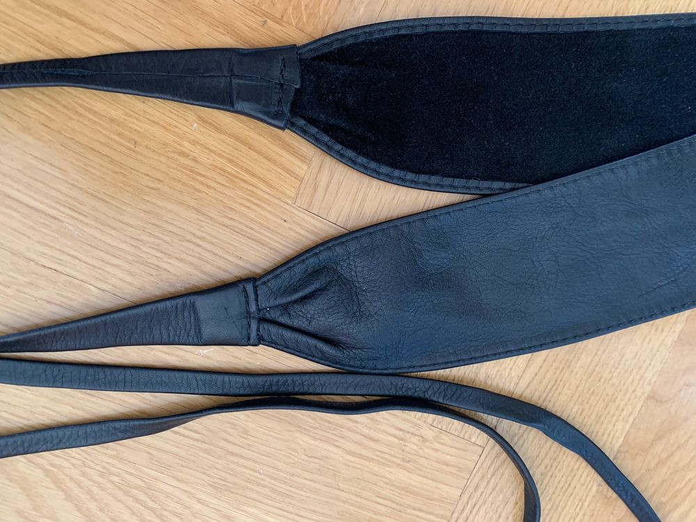 Femme, Ceinture �  nouer en peau souple, Noir, Large 8cm-Long 20 Paris 19 (75)