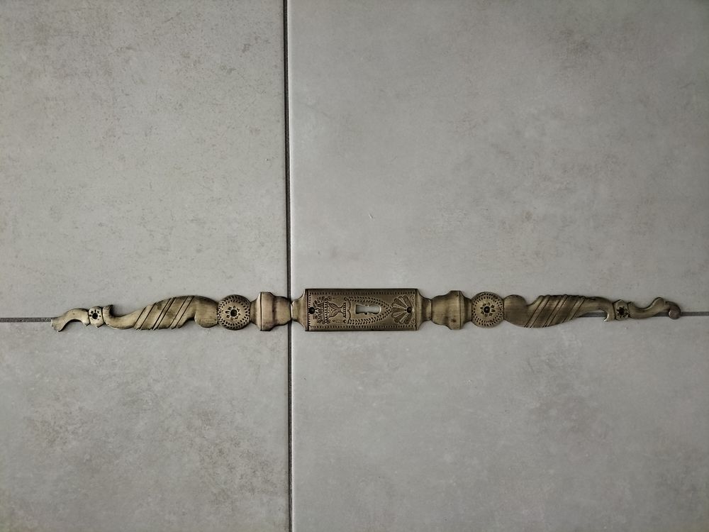 Chaîne Maillon Ornement Vintage Argent 925 - Perles Sculptées TR3687 - USA