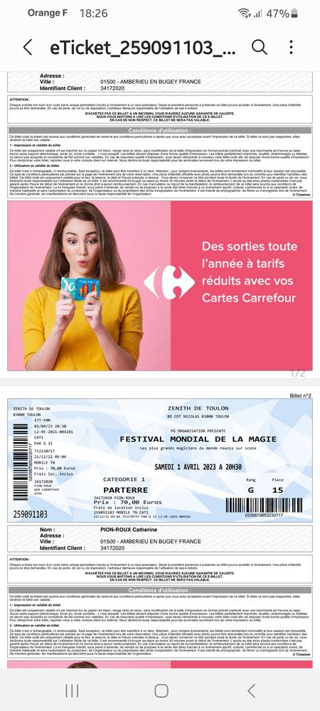 Festival mondial magie Toulon 40 Ch�teau-Gaillard (01)