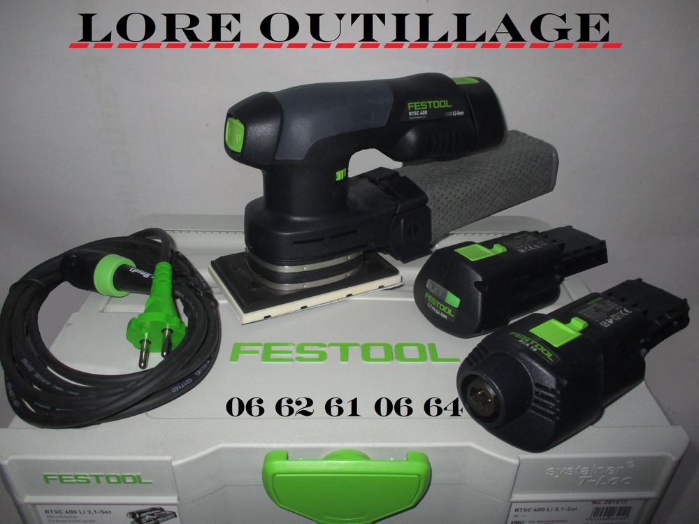 FESTOOL RTSC 400 Li - ponceuse vibrante hybride 490 Cagnes-sur-Mer (06)