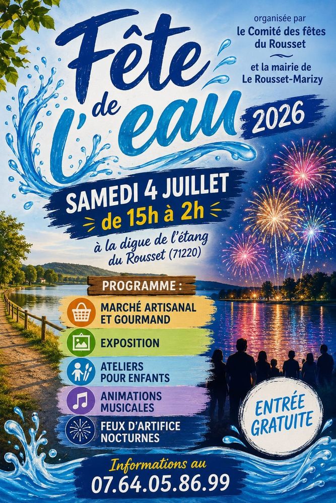 F&ecirc;te de l'eau avec march&eacute; artisanal et gourmand 0 Le Rousset (71)