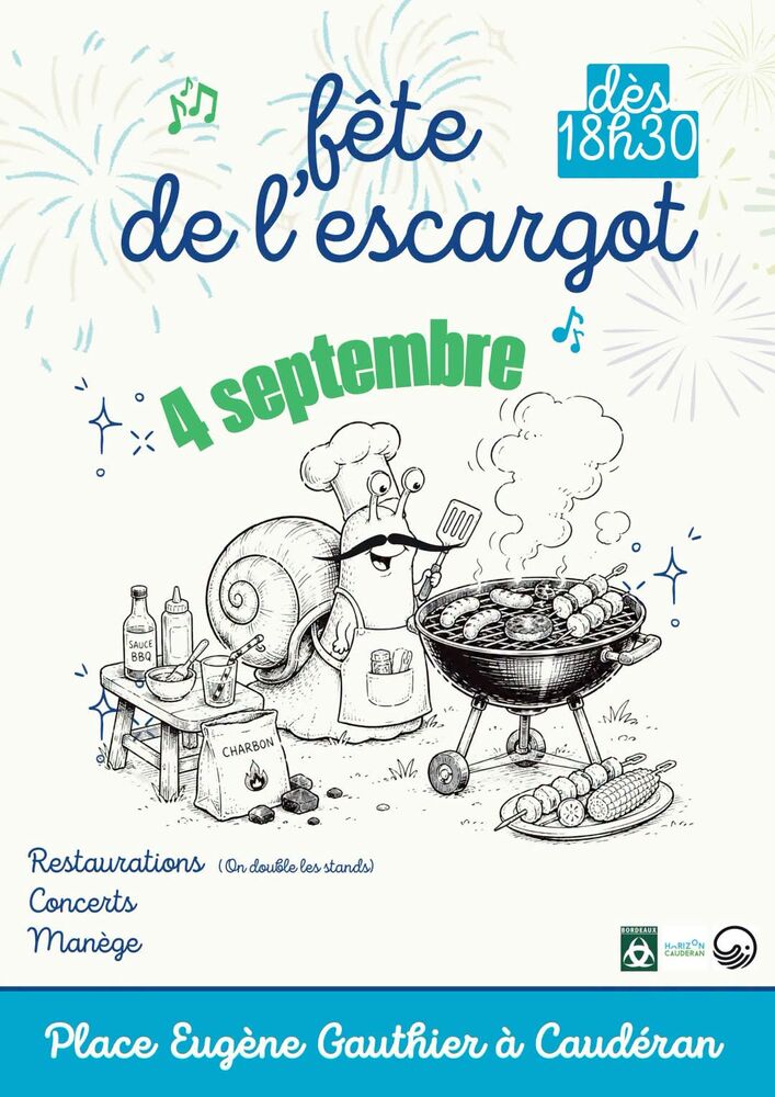 F&ecirc;te de l'escargot &agrave; Bordeaux Caud&eacute;ran le 4 septembre 2026 0 Bordeaux (33)