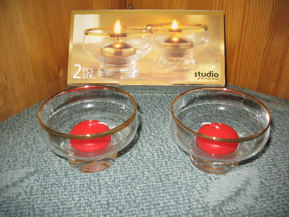 F�tes : 2 Photophores en verre+2 Bougies - NEUF 8 Antony (92)