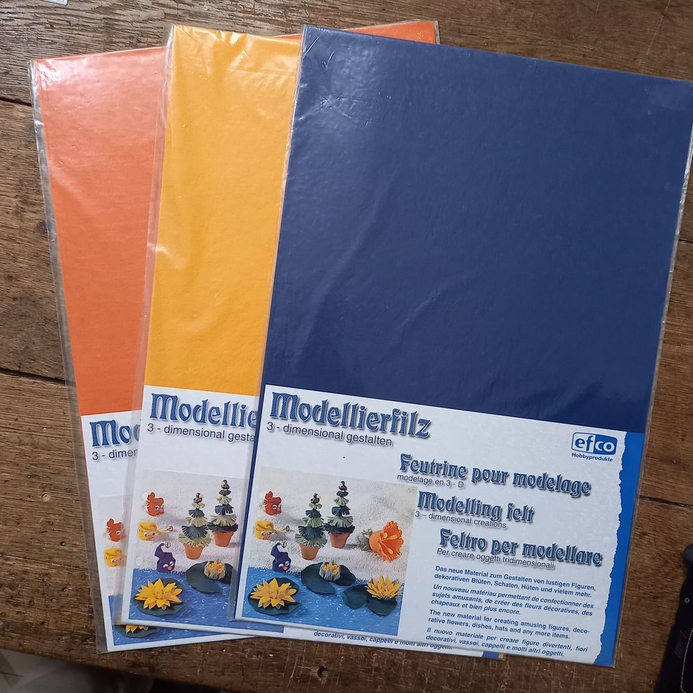 Feutrine pour modelage, , 3 couleurs, pour confectionner , c 11 Saumur (49)