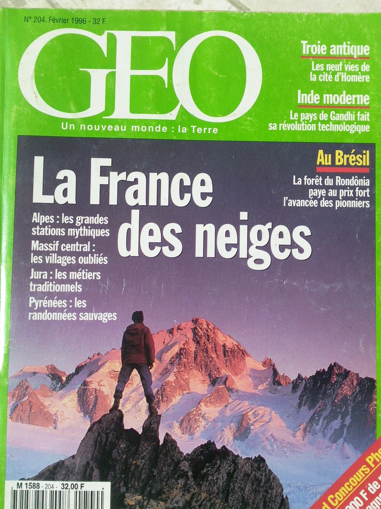 GEO N�204 F�vrier 96 La France des neiges 1 Arros-de-Nay (64)